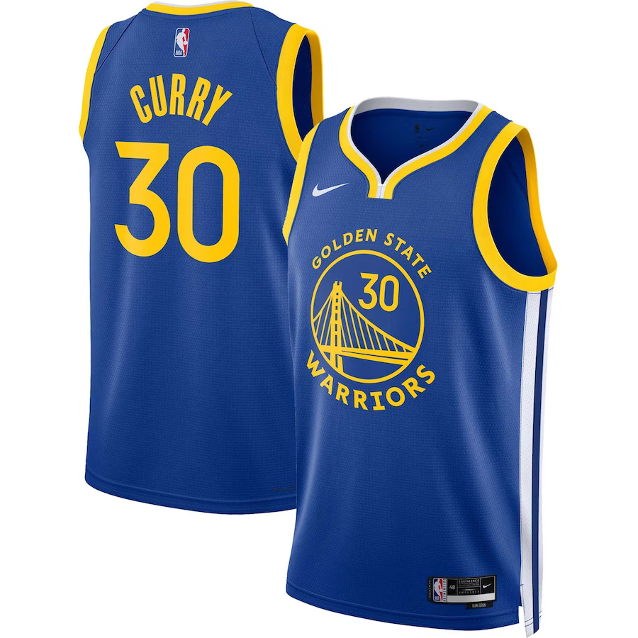 Men Golden State Warriors #30 Stephen Curry Nike Royal Swingman NBA Jersey